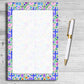 Blue Floral Cross Notepad