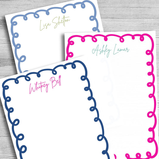 Personalized Squiggles Notepad