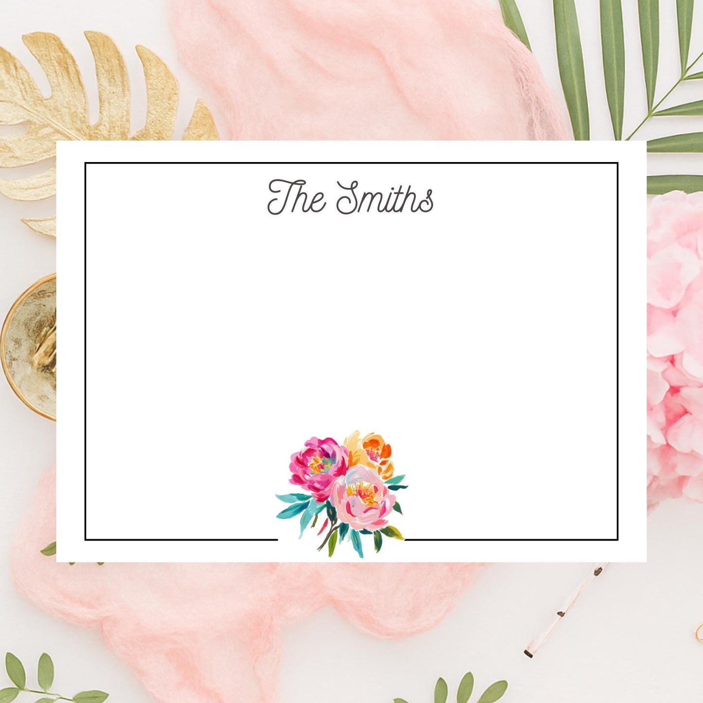 Personalized Floral Notecards