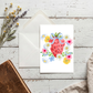 Spring Greeting Card – Watercolor Floral Design Blank Inside