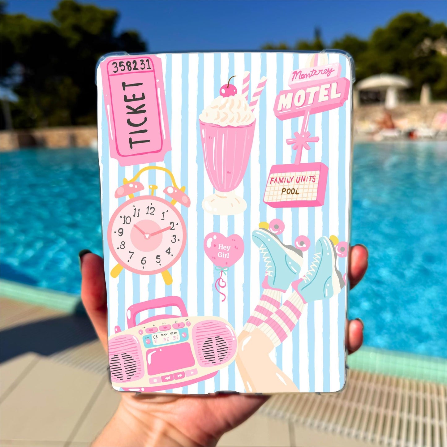 Kindle Clear Case Insert | Summer Retro Insert