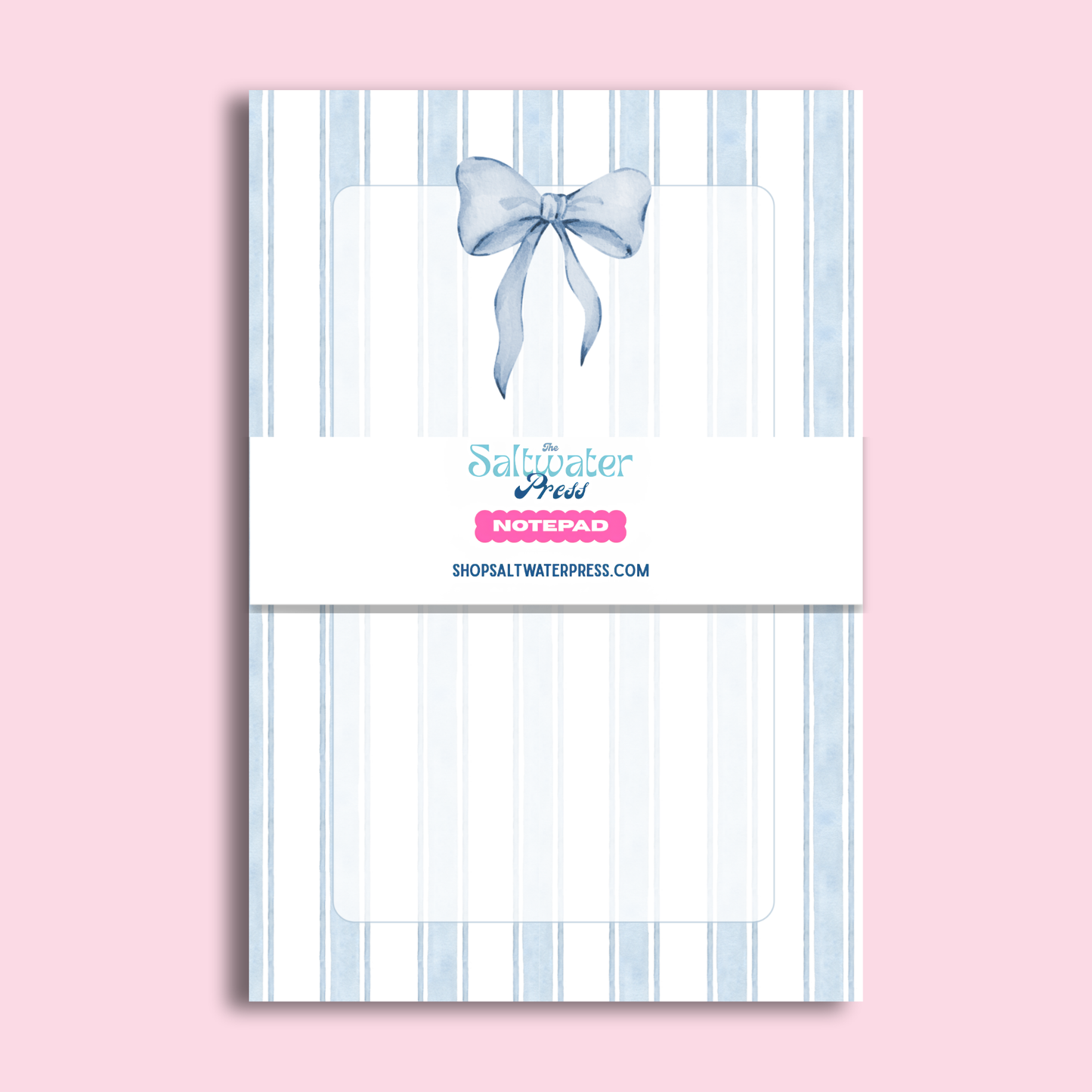 Bow Striped Notepad