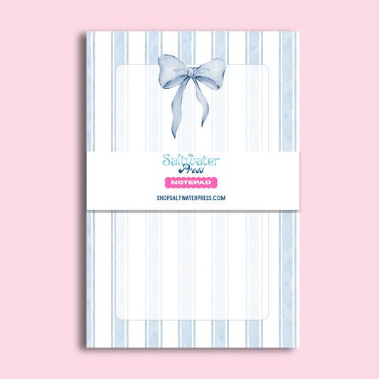 Bow Striped Notepad