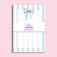 Bow Striped Notepad