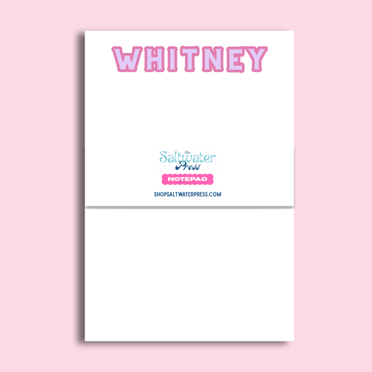 Personalized Name Notepad