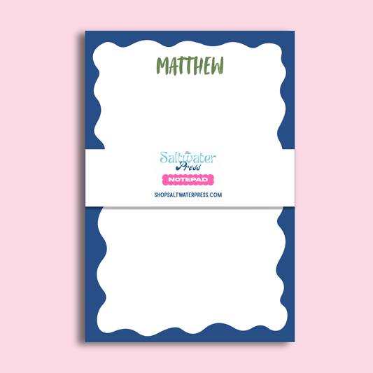 Personalized Ruffle Name Notepad