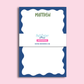 Personalized Ruffle Name Notepad