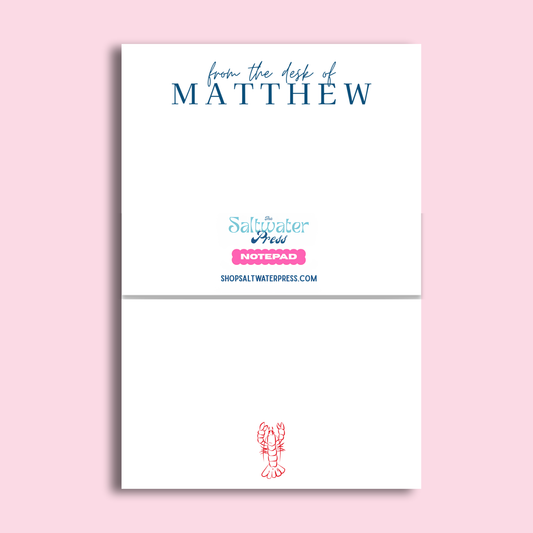 Personalized Lobster Notepad