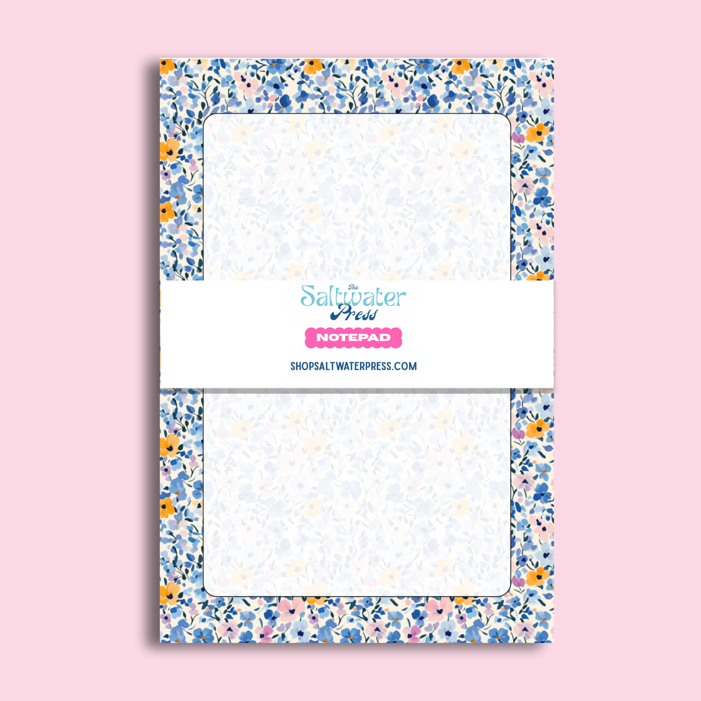 Blue Floral Notepad