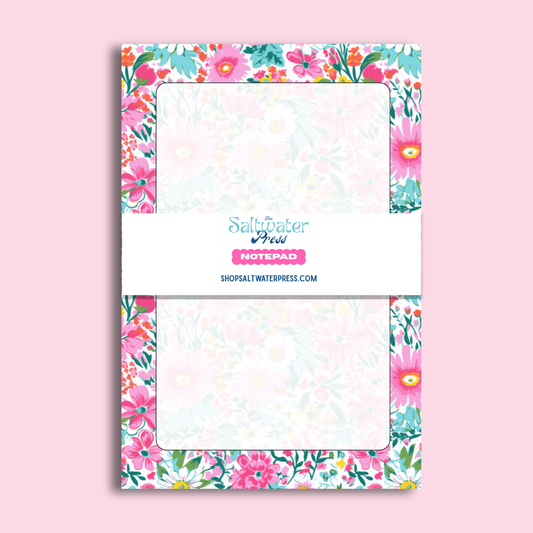 Pink Floral Notepad