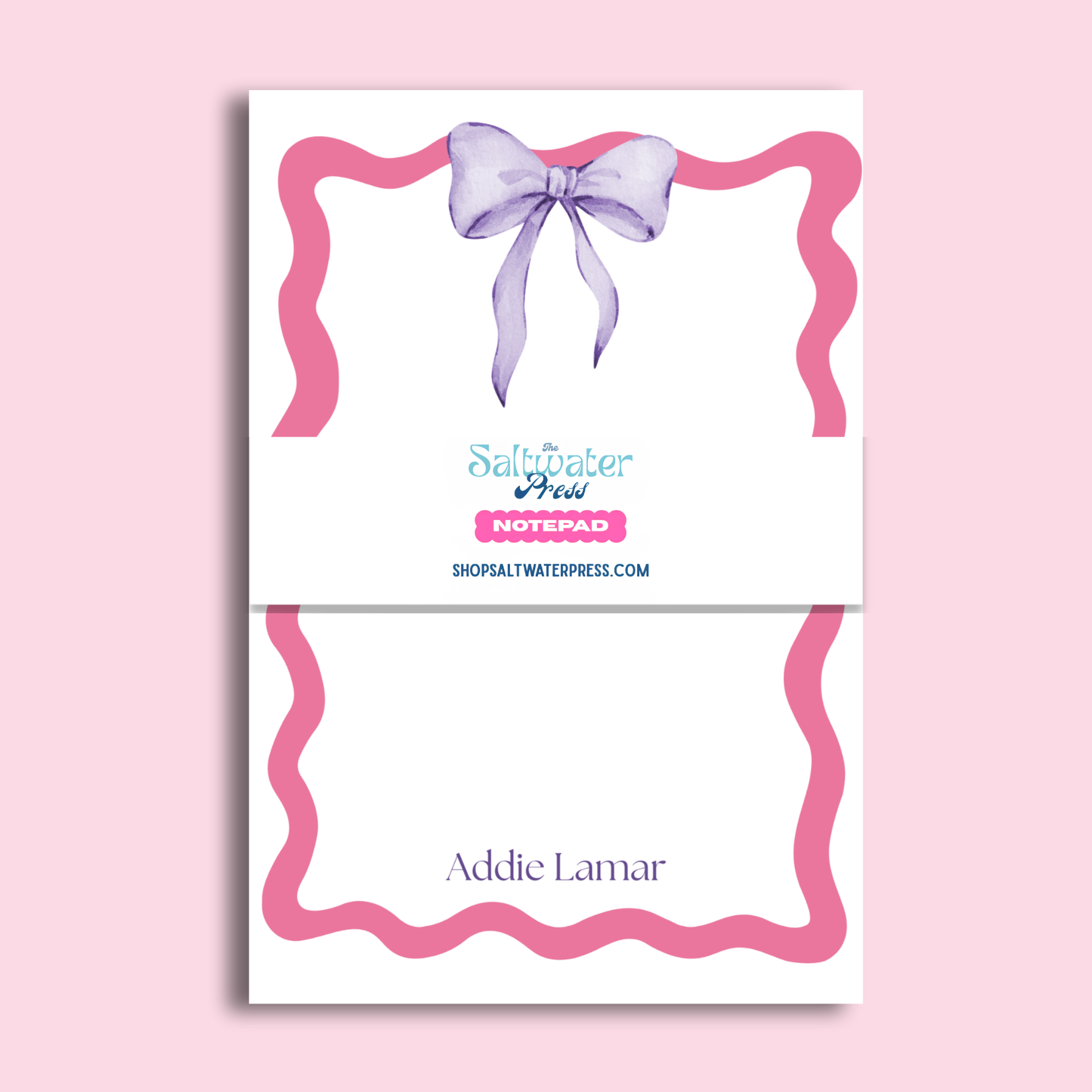 Personalized Bow Notepad