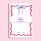 Personalized Bow Notepad