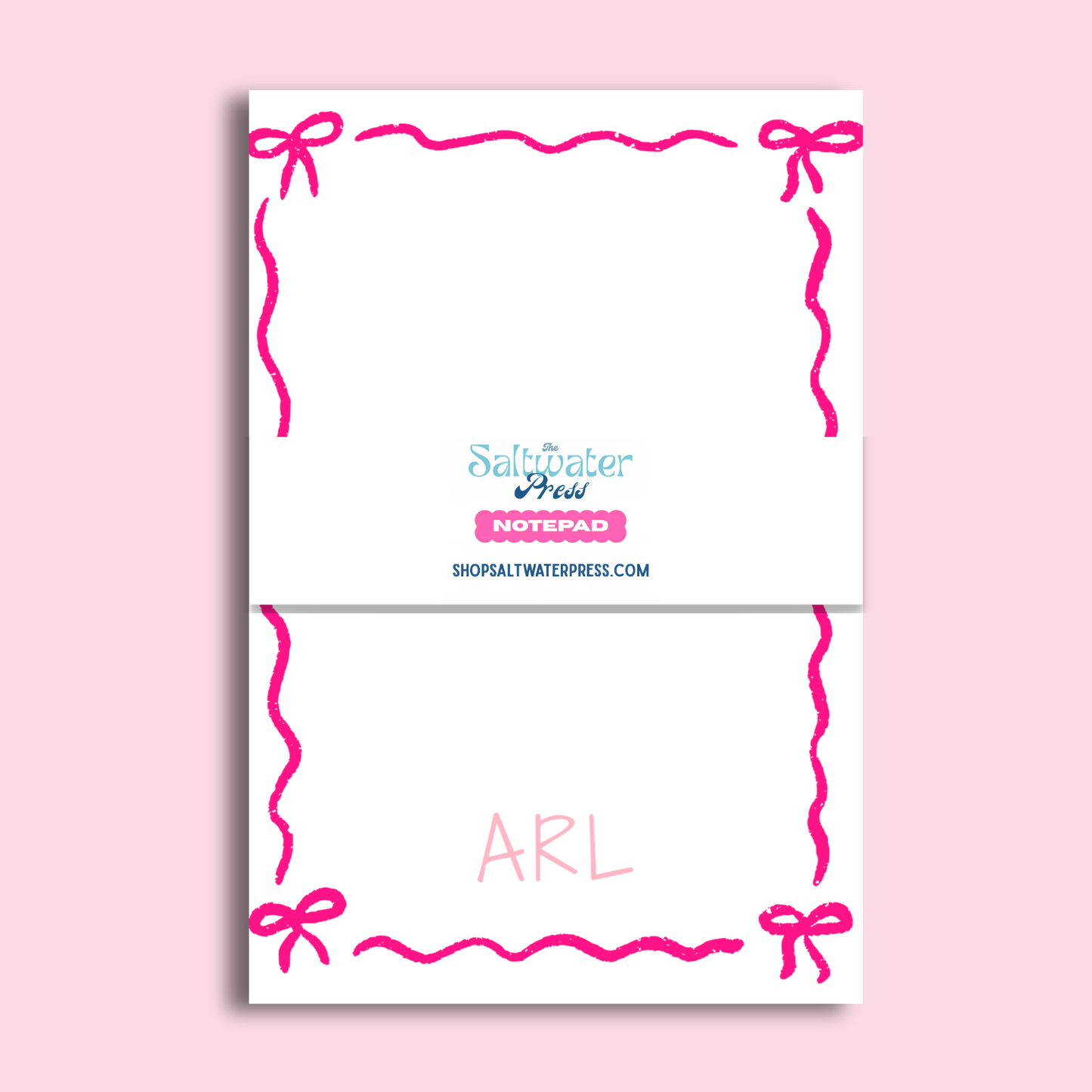Personalized Bow Ruffle Notepad