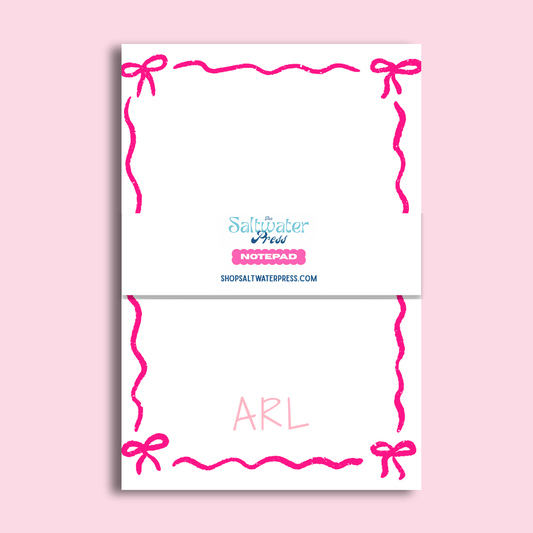 Personalized Bow Ruffle Notepad