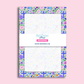 Blue Floral Cross Notepad