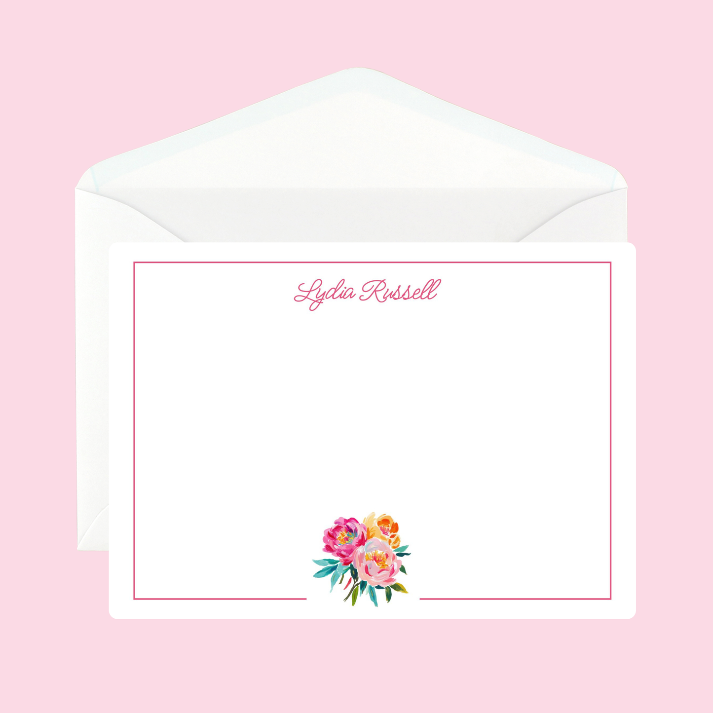 Personalized Floral Notecards