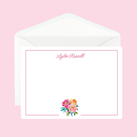 Personalized Floral Notecards