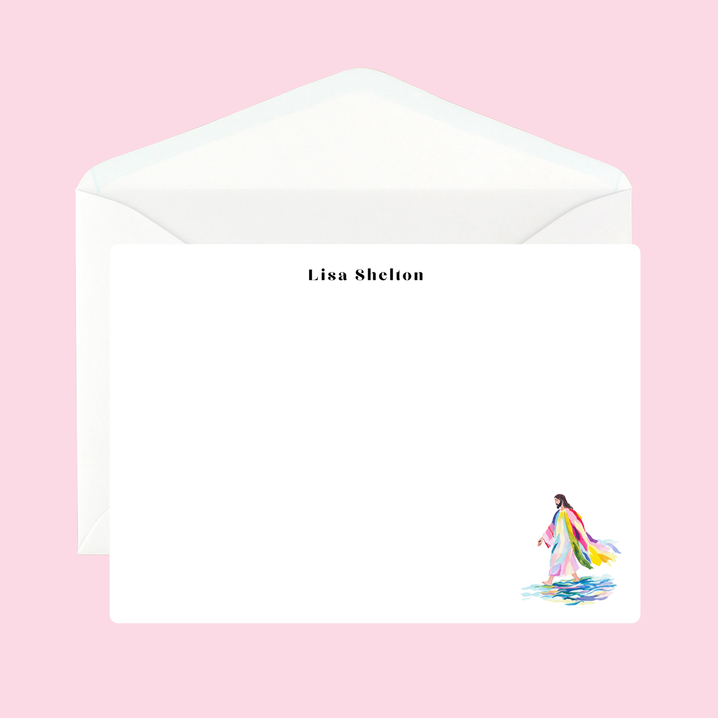 Personalized Jesus Walking Notecards