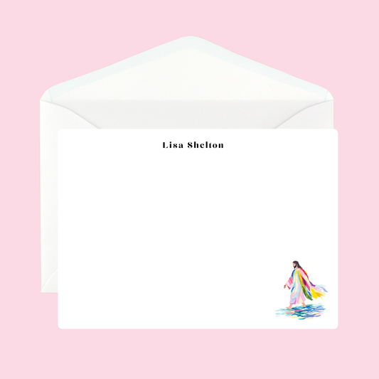 Personalized Jesus Walking Notecards
