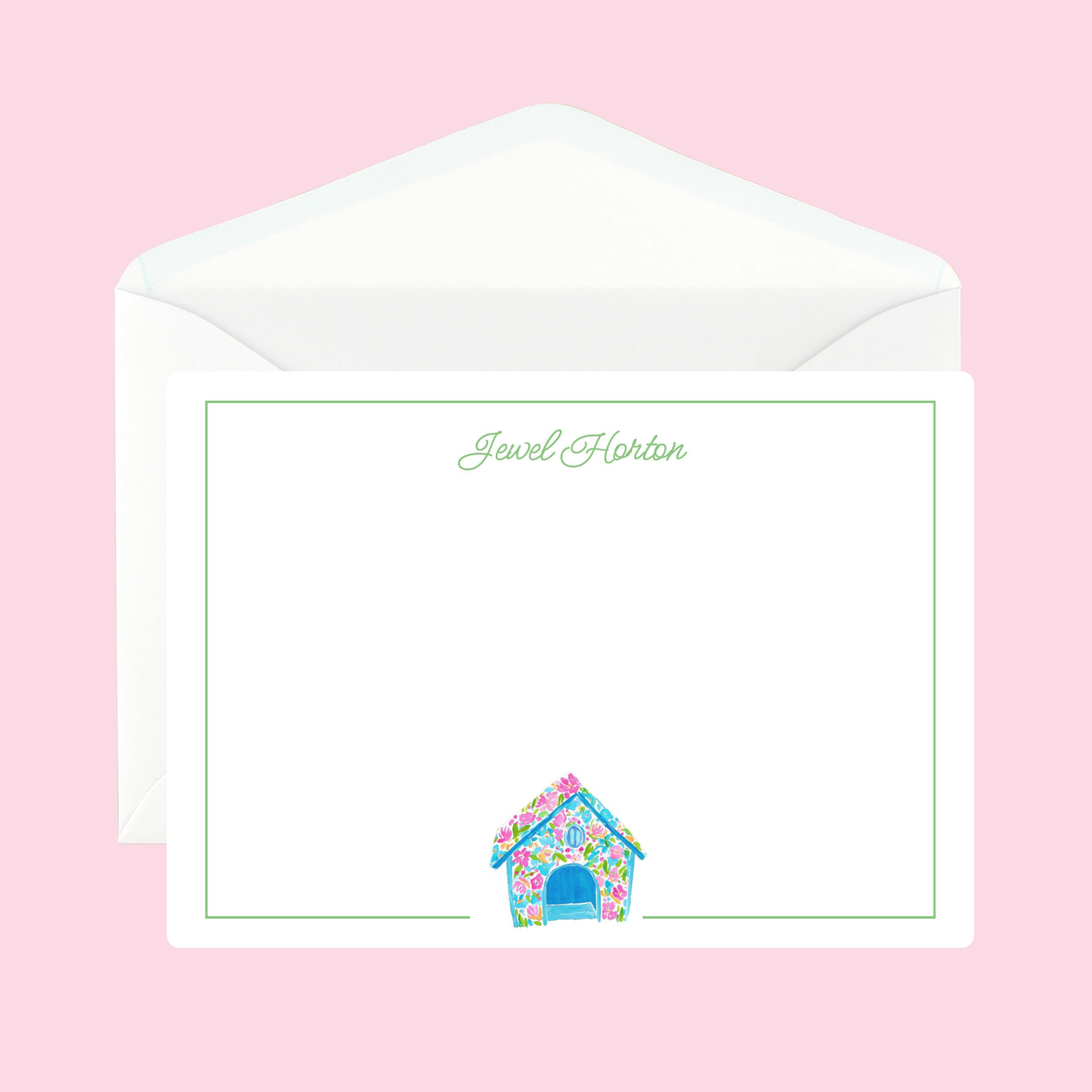Personalized Birdhouse Notecards
