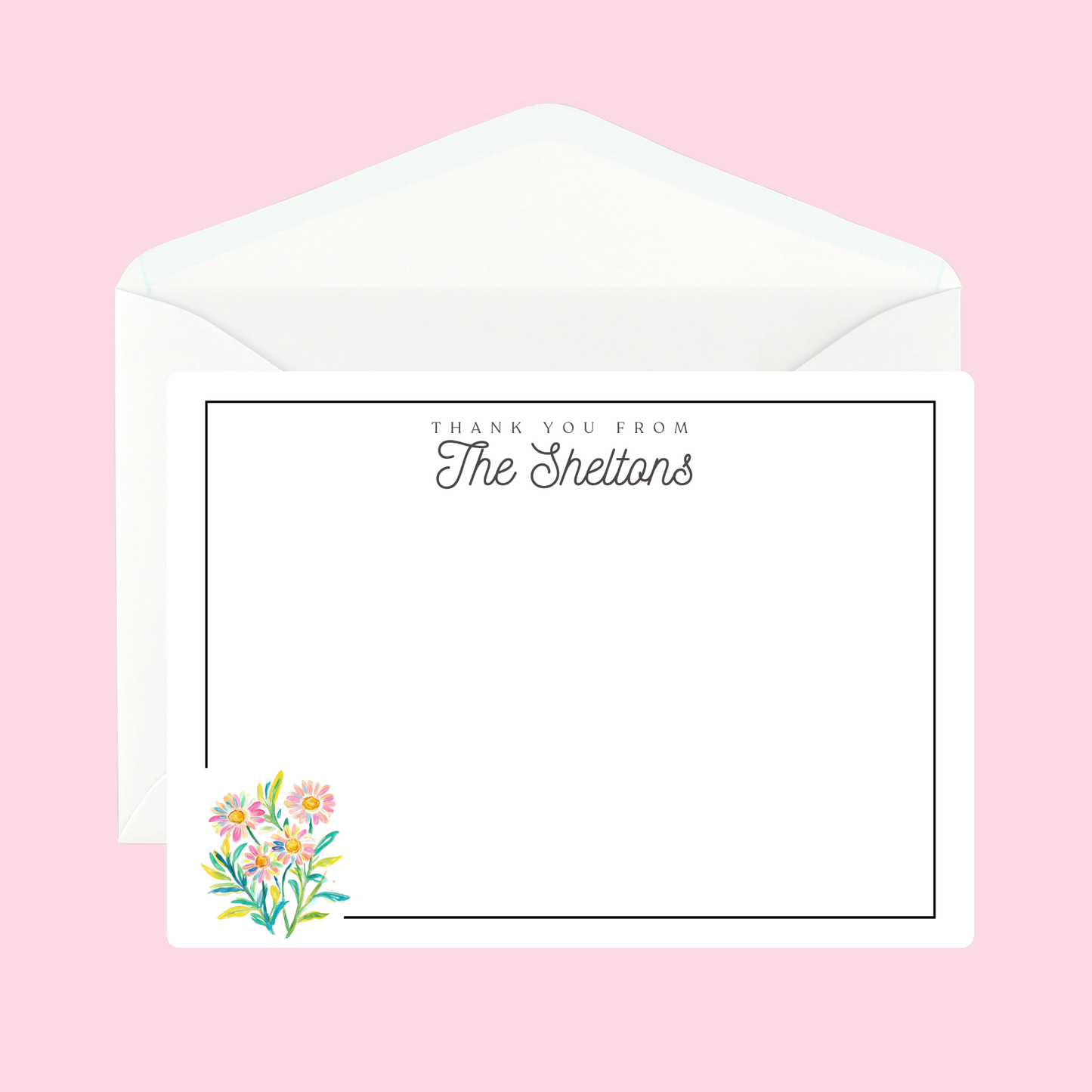 Personalized Floral Notecards