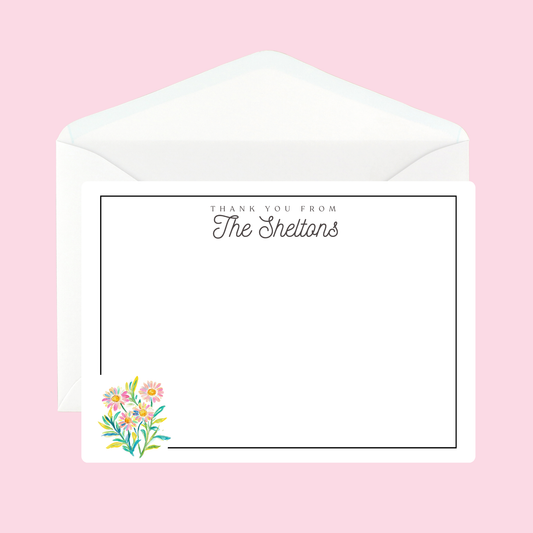 Personalized Floral Notecards