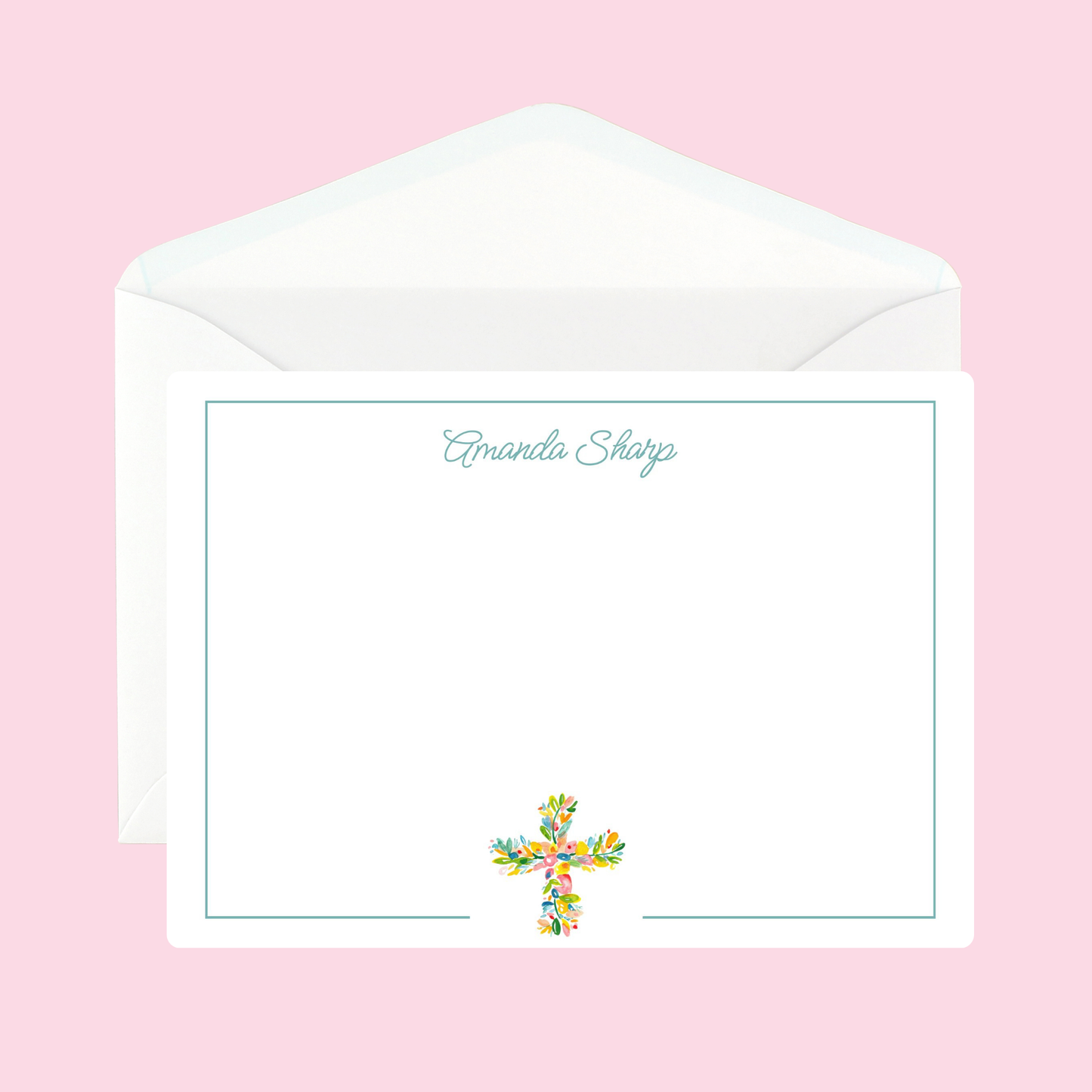 Personalized Cross Notecards