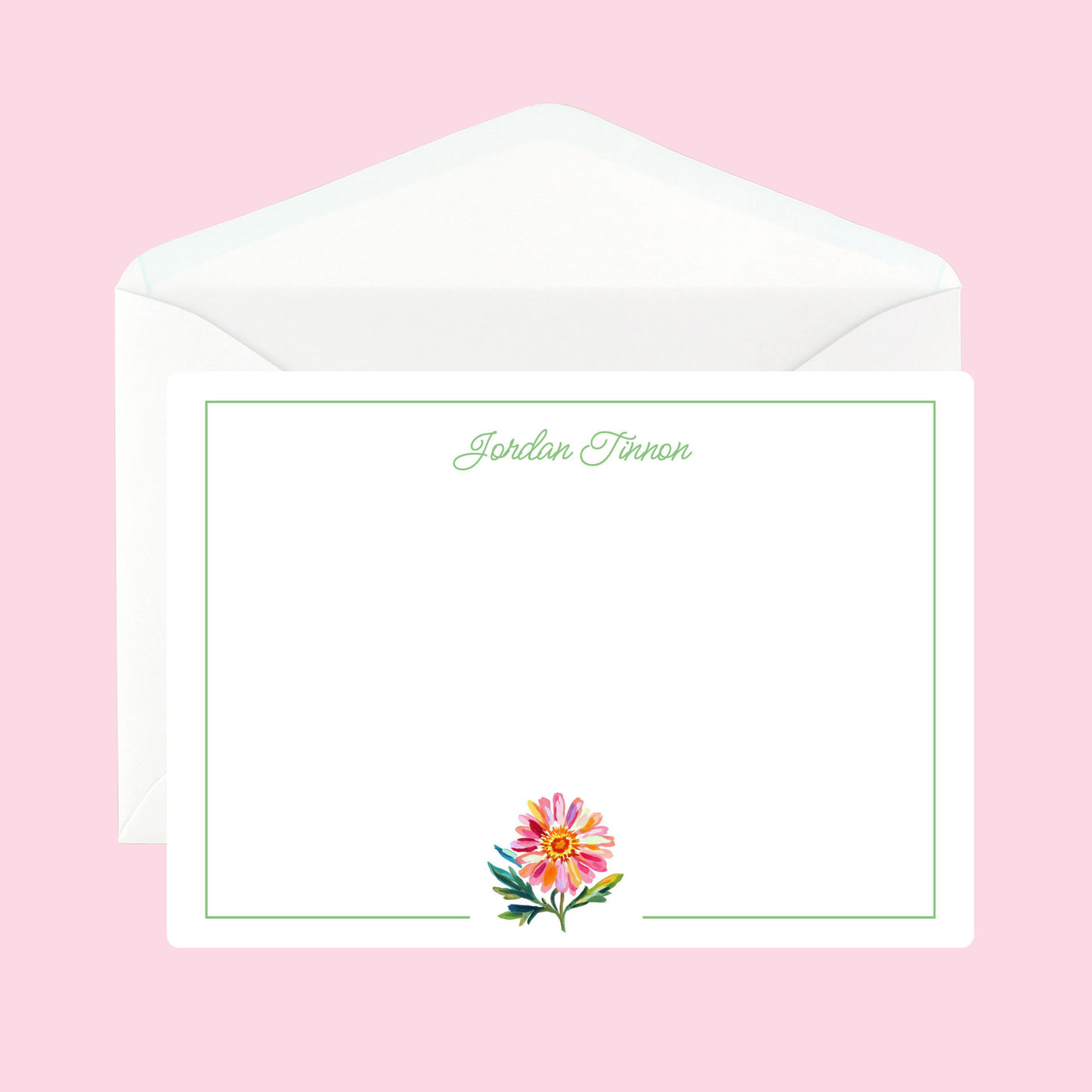 Personalized Floral Notecards