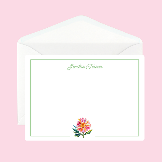Personalized Floral Notecards
