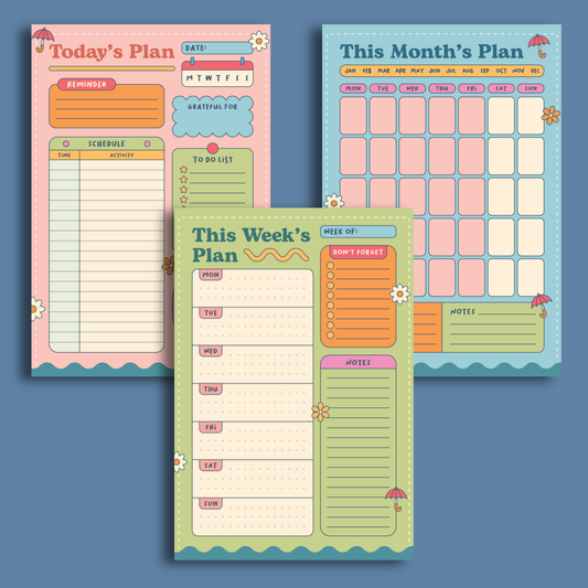 Daily, Weekly, Monthly Planner Bundle