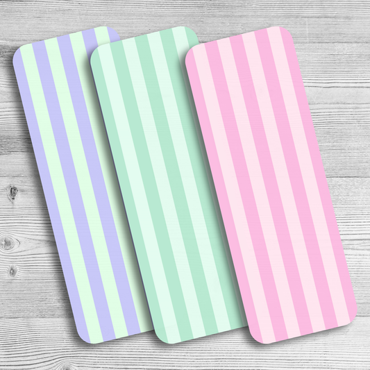 Pastel Striped Bookmark Set