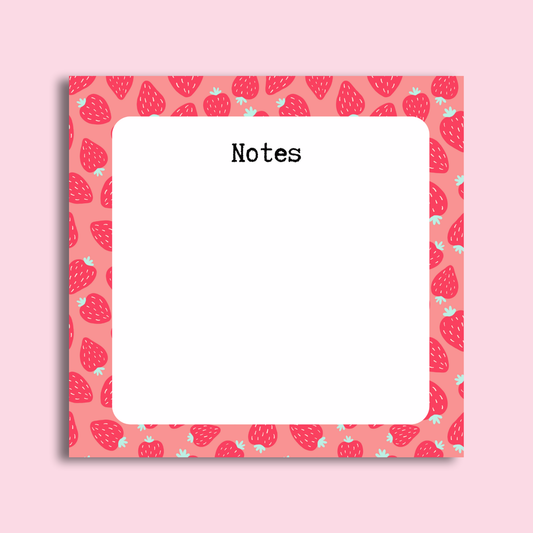 Strawberry Sticky Note Pad