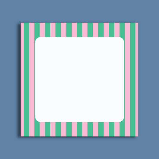 Pink and Green Sticky Note Pad