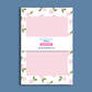 Pink Floral Notepad