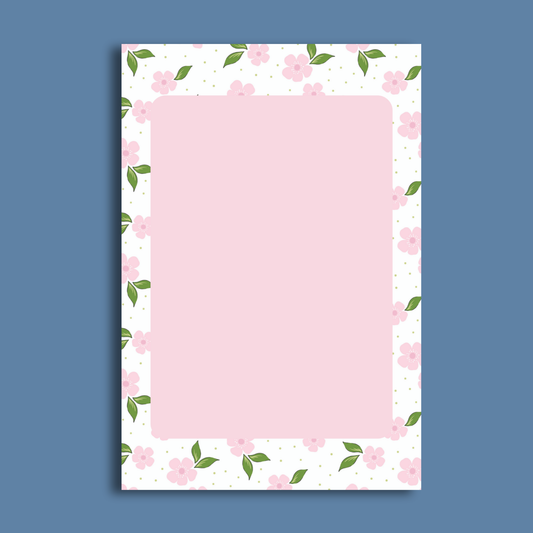 Pink Floral Notepad