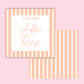 Coral Striped Gift Tag