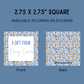 Square Blue Floral Gift Tags