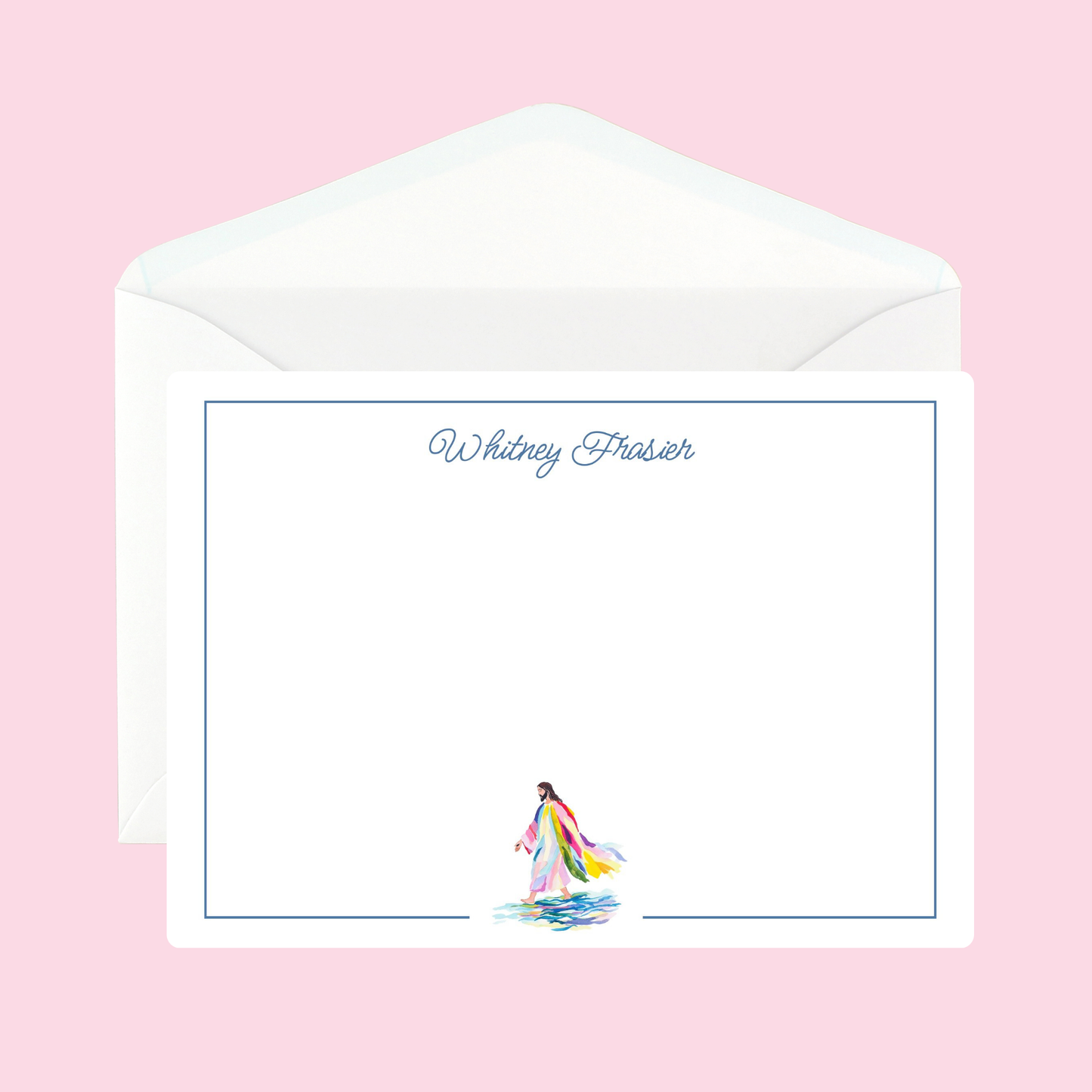 Personalized Jesus Walking Notecards