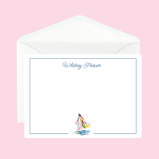 Personalized Jesus Walking Notecards