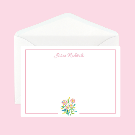 Personalized Flower Notecard