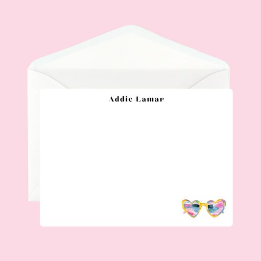 Personalized Sunglasses Notecards