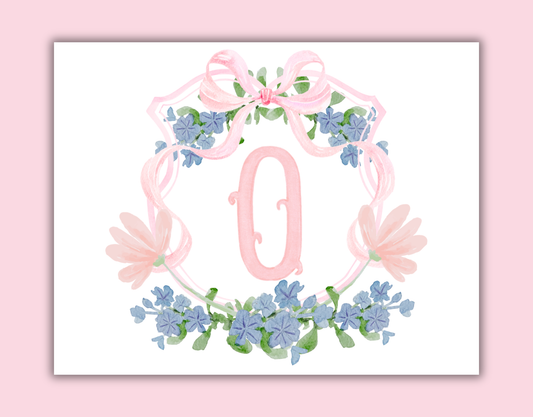Floral Monogram Thank You Card Set