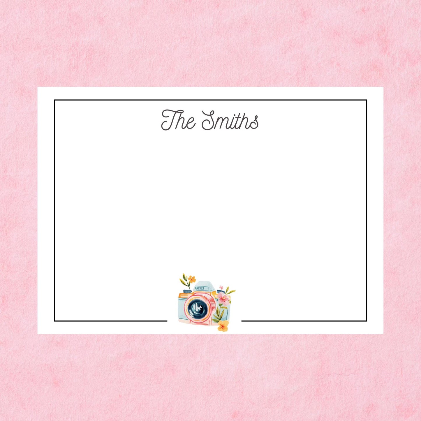 Personalized Camera Notecards