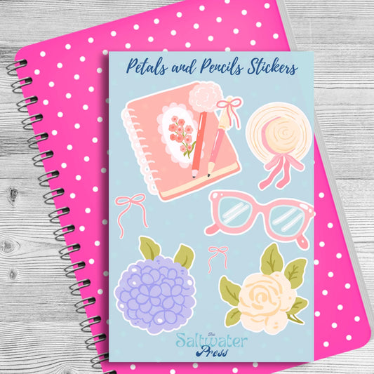 Floral Sticker Sheet | Planner, Journal, Laptop Decals (4x6)