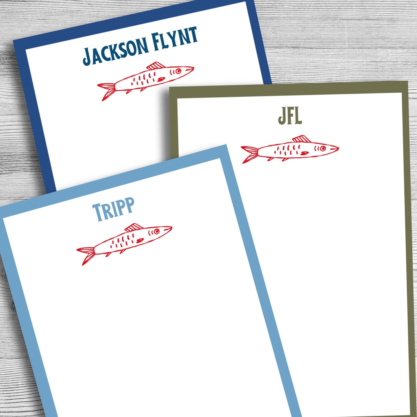 Personalized Fish Notepad