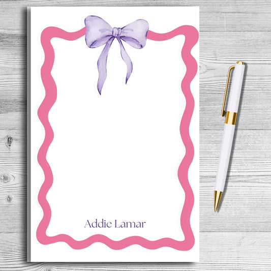 Personalized Bow Notepad