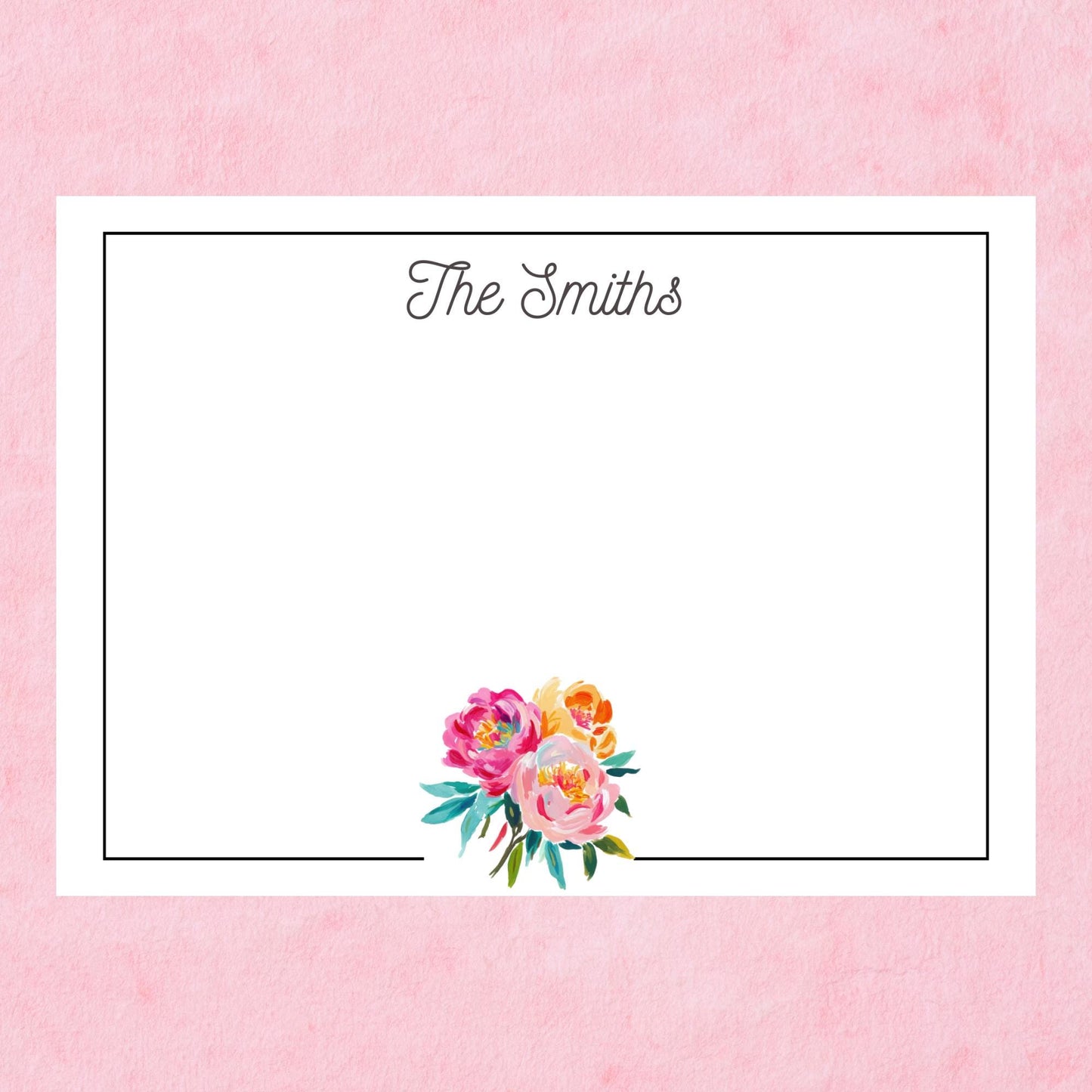 Personalized Floral Notecards