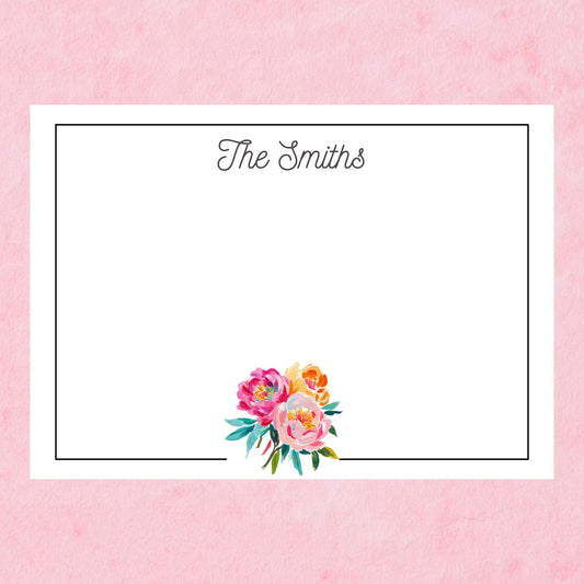 Personalized Floral Notecards