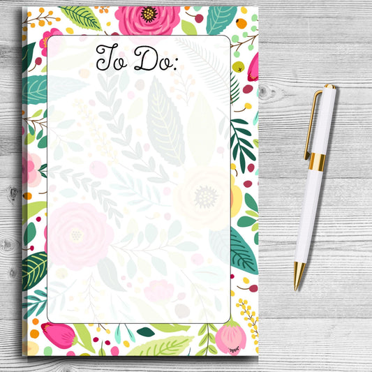 Colorful Floral Notepad