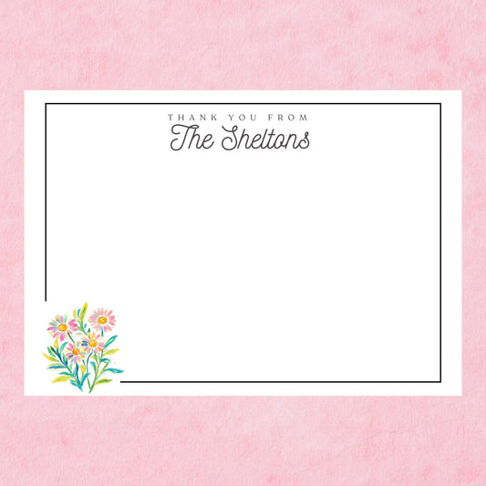 Personalized Floral Notecards